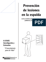 Osha Prevención de Lesiones en La Espalda