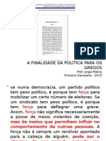 A Finalidade Da Política para Os Gregos