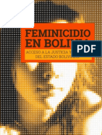 Feminicidio en Bolivia - Acceso A La Justicia y Desafios Del Estado Boliviano