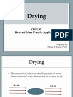 Drying: CHE133 Heat and Mass Transfer Applications