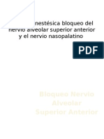 Bloqueo Nervio Alveolar Superior Anterior