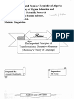 The Main Important Priciples of Transformational Generative Grammar by Aounali Abdelhalim