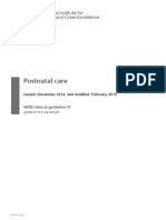 Postnatal Care NICE