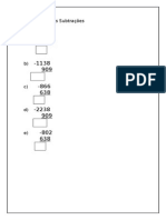 Calcule As Subtrações