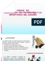 Negociacion Con Proveedores y La Importancia Del Almacen