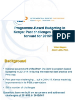 Kenya's 2015 - 16 Programme Based Budget and Challenges