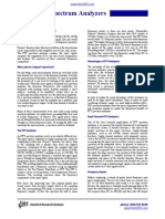 About FFT Spectrum Analyzers: Application Note #1