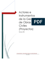 Actores e Instrumentos de La Gestion de Obras Civiles