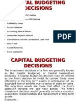 Capital Budgeting Decisions