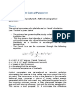 Experiment With Optical Pyrometer