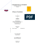 Design Engg Report Format