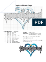 Kingdom Hearts Cross-Stitch Pattern, B/W