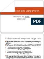 Practical Examples Using Eviews
