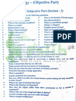 Biology Inter Part 1 Guess Paper 2015 Lahore Board