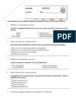 Ficha de Trabalho Som e Luz