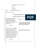 10-02-09 One Unnamed District Attorney Deputy Et Al V County of Los Angeles Et Al Complaint Against Los Angeles District Attorney Steve Cooley