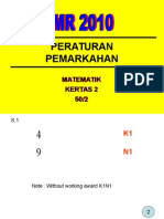 Peraturan Pemarkahan: Matematik Kertas 2 50/2