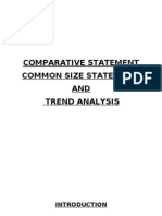 Comparative Income Statement, Common Size Statement and Trend Analysis