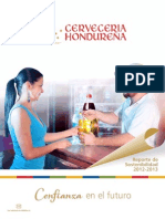 Cerveceria Hondurena Reporte de Sostenibilidad 2013