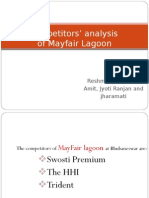 Competitors' Analysis of Mayfair Lagoon: By, Reshma, Jameswar, Amit, Jyoti Ranjan and Jharamati