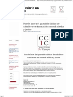 Patrón Base Del Pantalón Clásico de Caballero Conformación Normal Atlética y Junior - Cómo Cubrir Un Cuerpo PDF