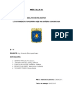 Declinación Magnética Levantamiento Topográfico de Una Gañeria Con Brújula