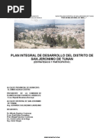 Plan Integral de Desarrollo San Jeronimo de Tunan