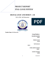 Project Report Digital Clock System: Digital Logic and Design - 3-B