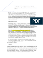 Relacion Entre Calidad de Sueño y Rendimiento Academico