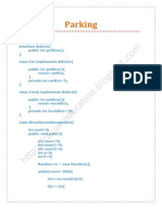 Parking Example - JAVA