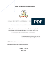 094 Evaluación de La Ganancia de Peso en Novillos Utilizando Como Suplemento Bloques Multinutricionales Elaborados A Base de Salvado de Cebada y Trigo, Remolacha Forrajer - Pozo Guerra