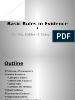 Basic Rules in Evidence