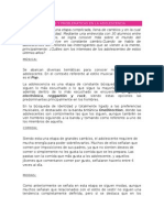 Intereses y Problematicas en La Adolescencia