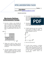 MRUV - Exercícios