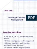 Unit 2-Nursing Personnel Management