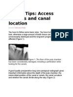 10 Top Tips: Access Cavities and Canal Location