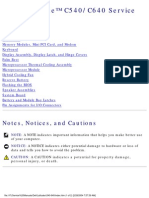 Dell™ Latitude™ C540/C640 Service Manual: Notes, Notices, and Cautions