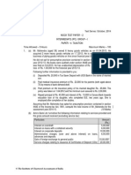 Test Series: October, 2014 Mock Test Paper - 2 Intermediate (Ipc) : Group - I Paper - 4: Taxation Time Allowed - 3 Hours Maximum Marks - 100