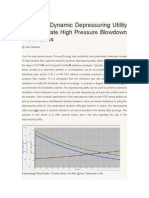 Using The Dynamic Depressuring Utility To Simulate High Pressure Blowdown Scenarios