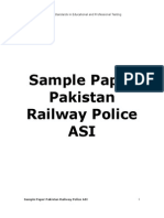 Pakistan Railway Police ASI NTS Test Sample Paper