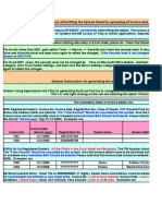 General Instructions While Filling The Spread Sheet For Uploading of Invoice Data Along With Ereturns