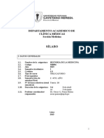 Syllabus Historia de La Medicina UPCH