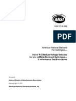 Indoor AC Medium-Voltage Switches For Use in Metal-Enclosed Switchgear - Conformance Test Procedures