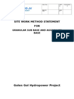 Method Statement of Road Sub Base Amd Base