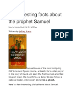 11 Interesting Facts About The Prophet Samuel