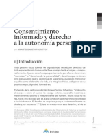 Consentimiento Informado y Derecho A La Autonomía Personal Anahí Propatto PDF