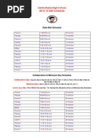 Bell Schedule 2014-15