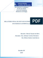 Relatório Final Do Estágio III em FH