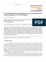 Corrosion Evolution of Scaled Rebar in Concrete Under Dry/Wet Cyclic Condition in 3.5% Nacl Solution