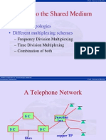 Access To The Shared Medium: - Different Topologies - Different Multiplexing Schemes